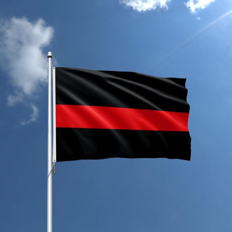 Fire Thin Red Line Nylon Outdoor Flag - Action Flag