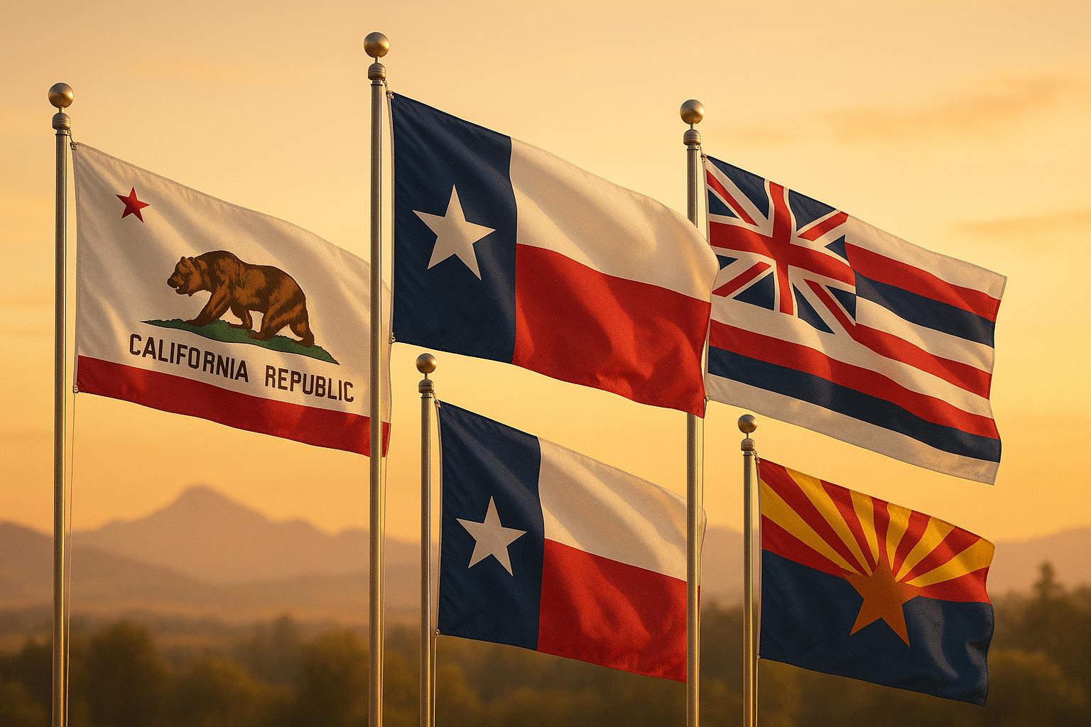 5 Most Popular State Flags and Their History - Action Flag