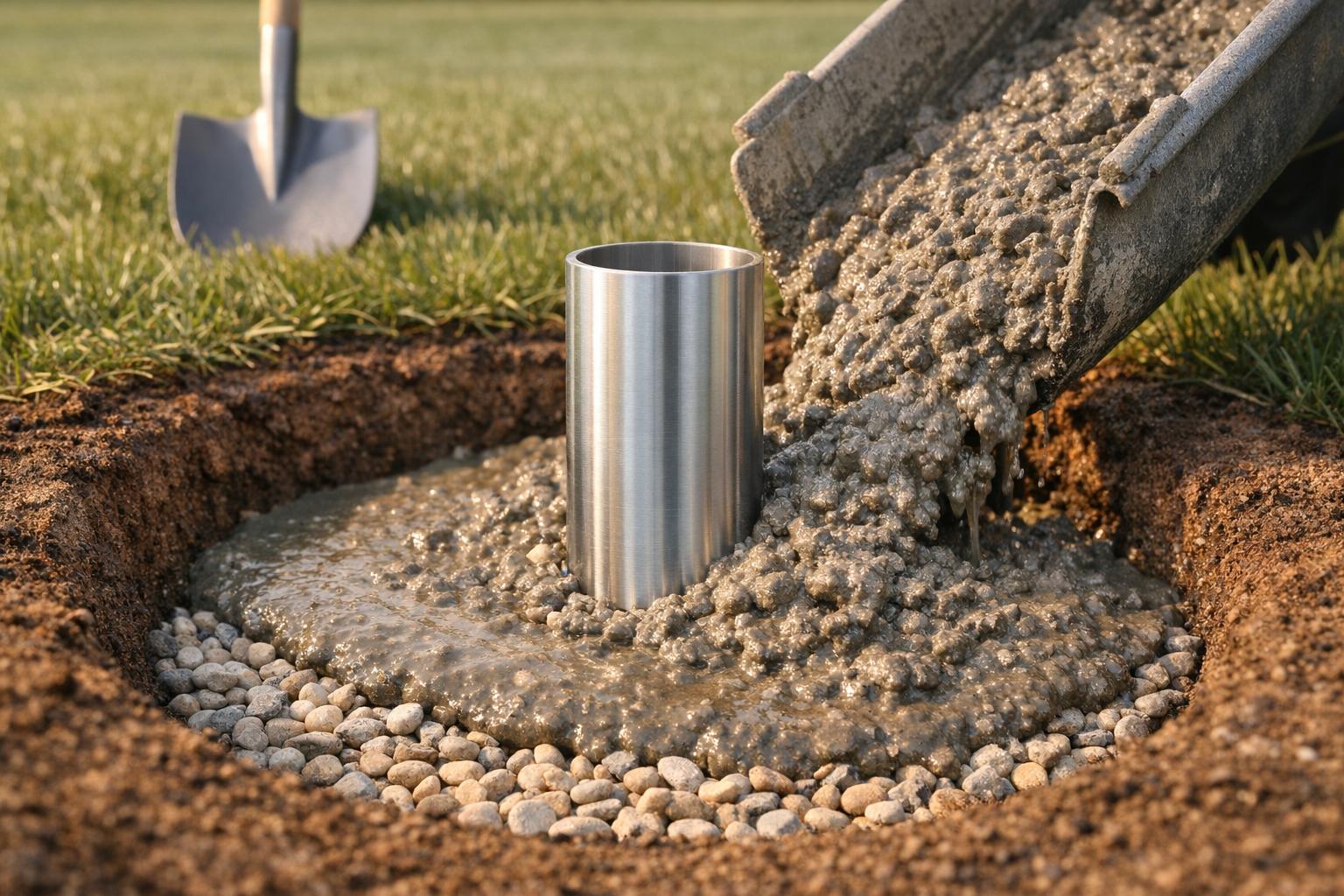 Best Concrete Mix for Flagpoles - Action Flag