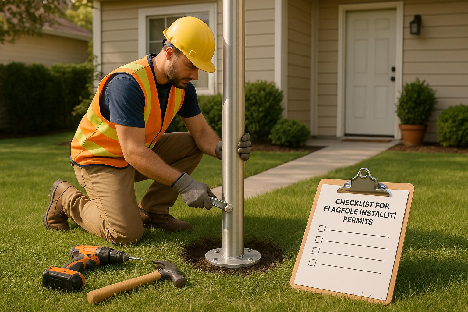 Checklist for Flagpole Installation Permits - Action Flag