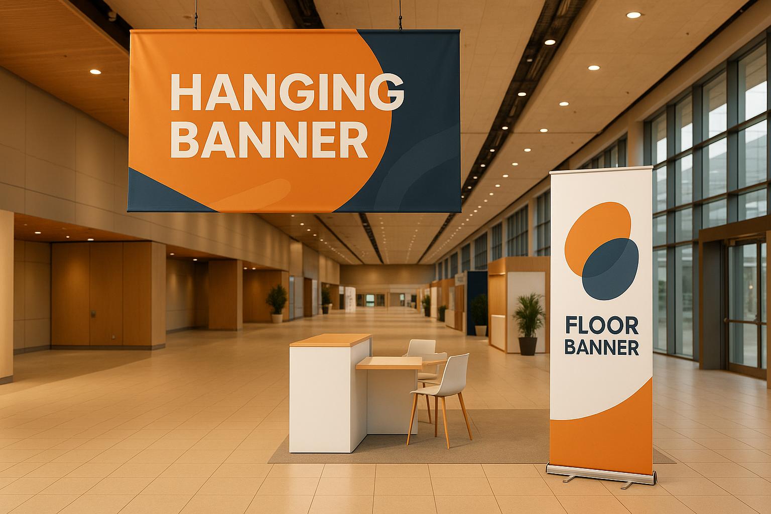 Hanging Banners vs. Floor Banners: Placement Guide - Action Flag