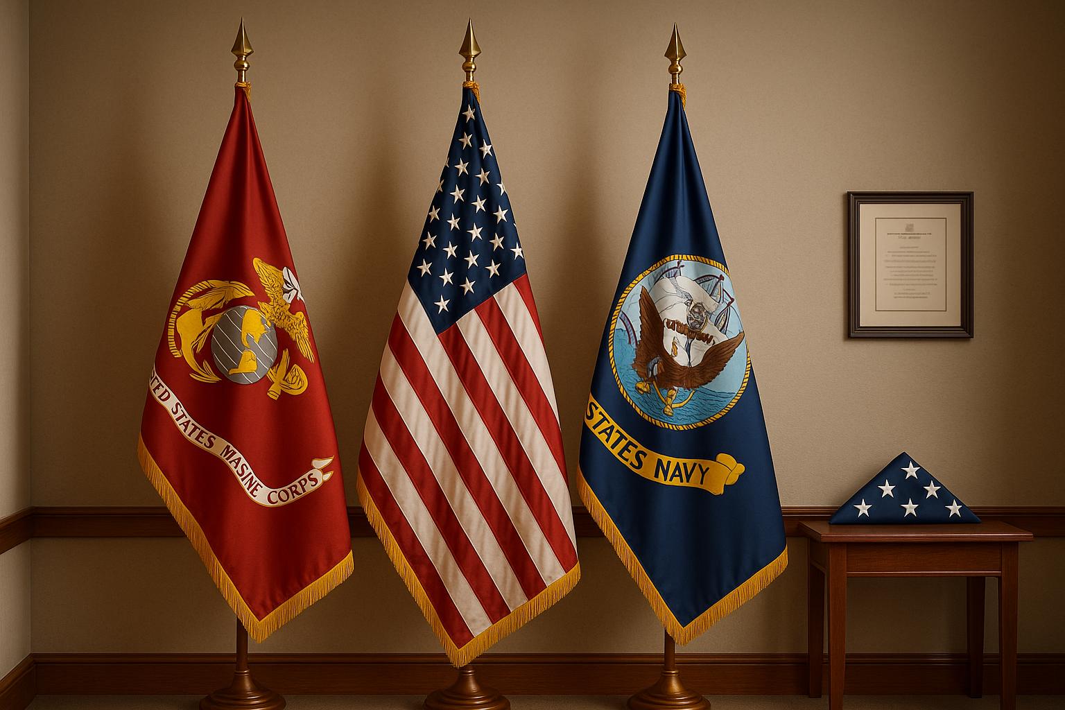 How to Arrange Military Flags Indoors - Action Flag