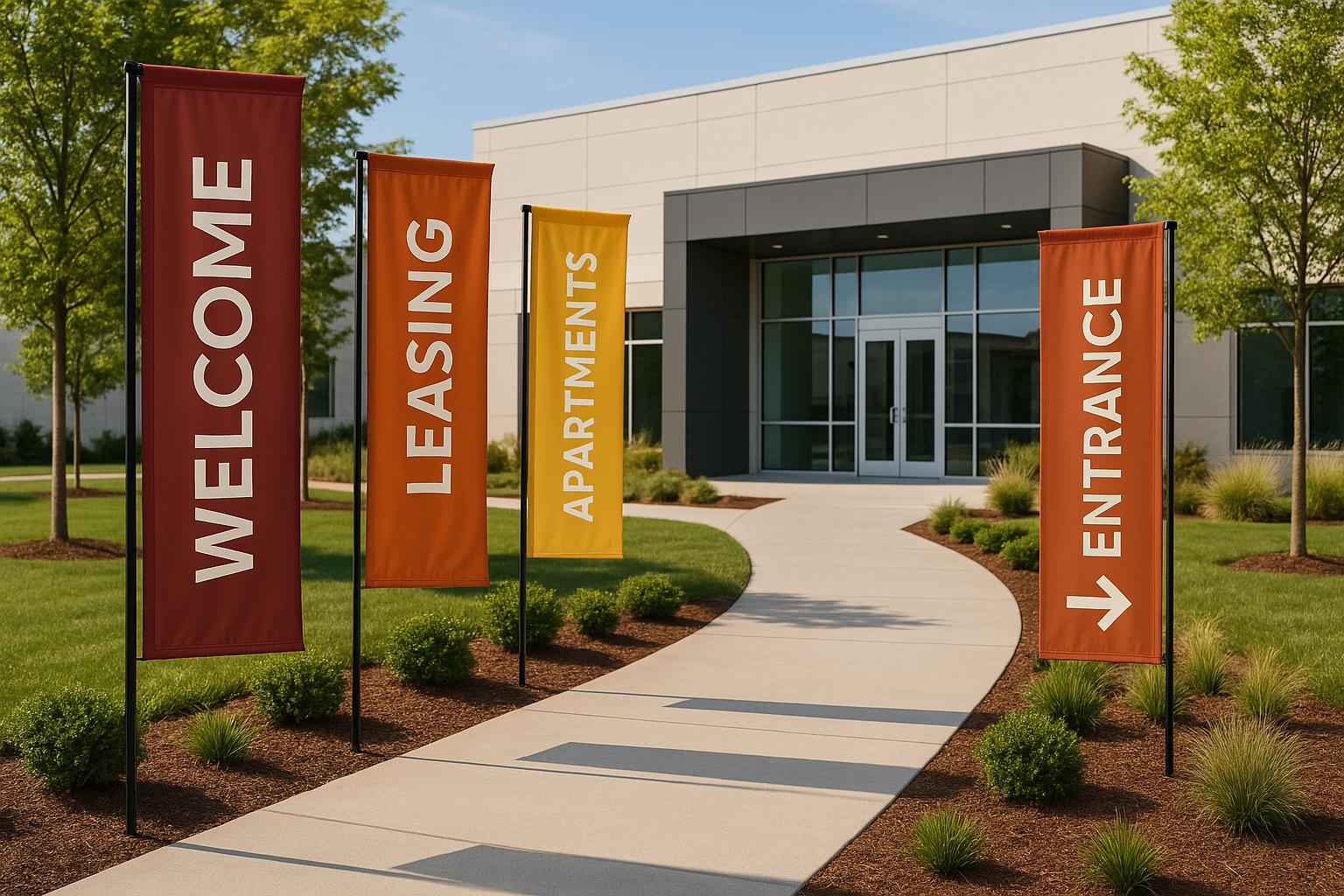 How to Choose Wayfinding Flags for Property Marketing - Action Flag