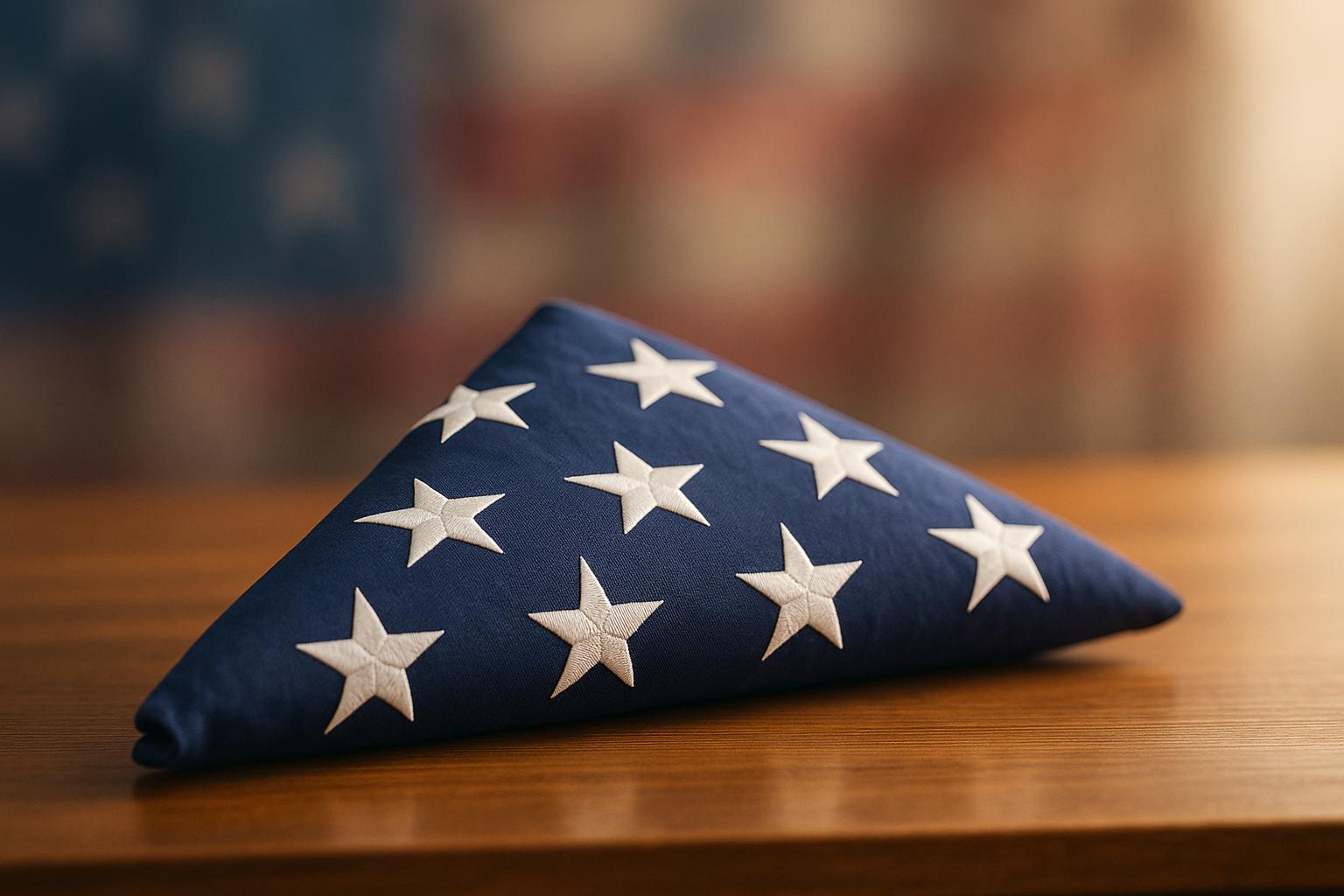 Proper Handling Of Military Funeral Flags - Action Flag