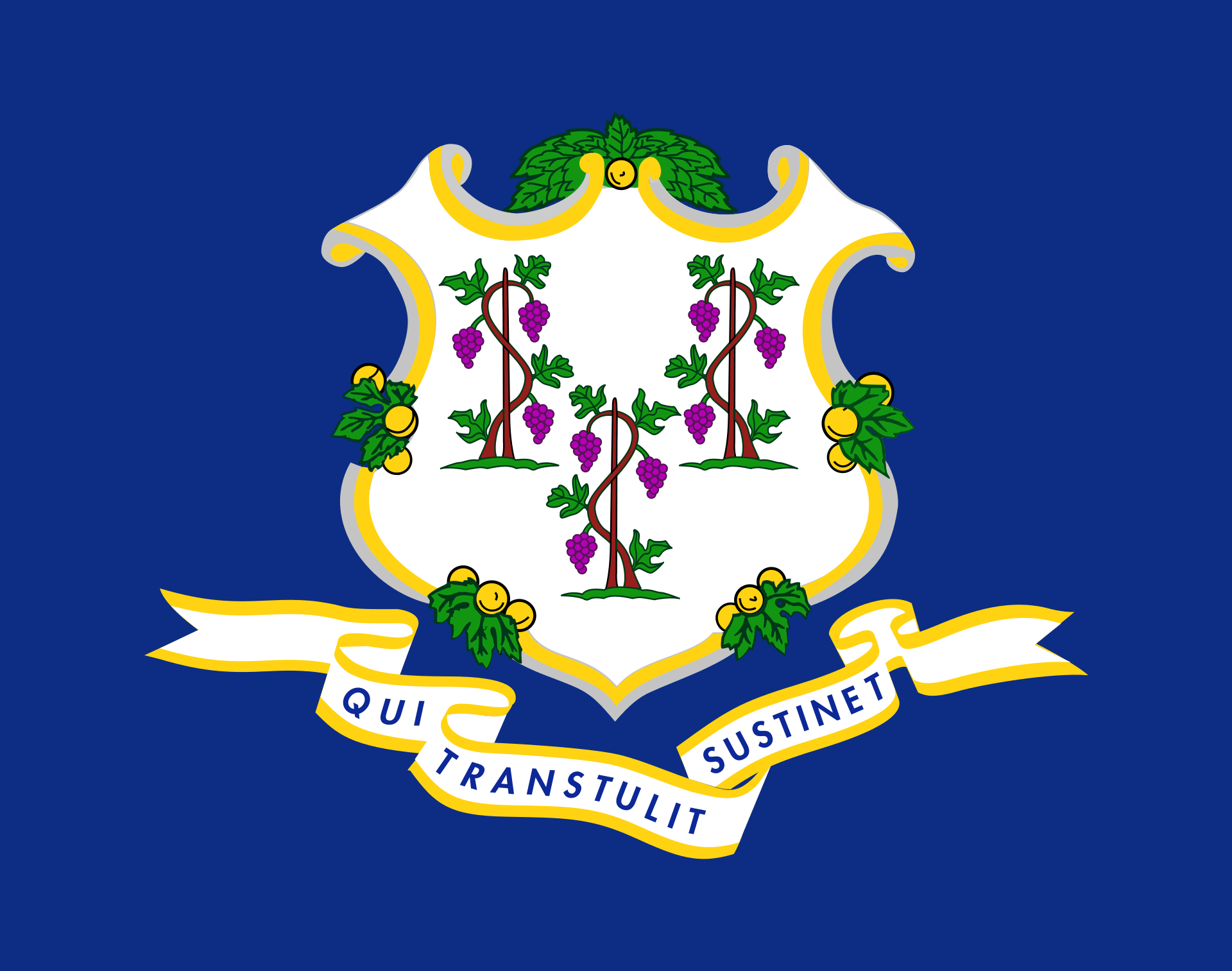 The Connecticut state flag design