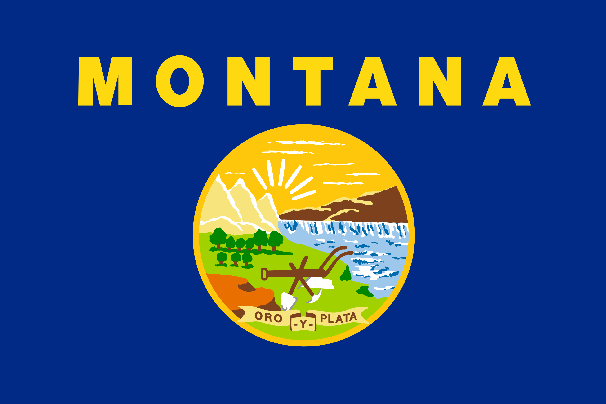 the Montana state flag