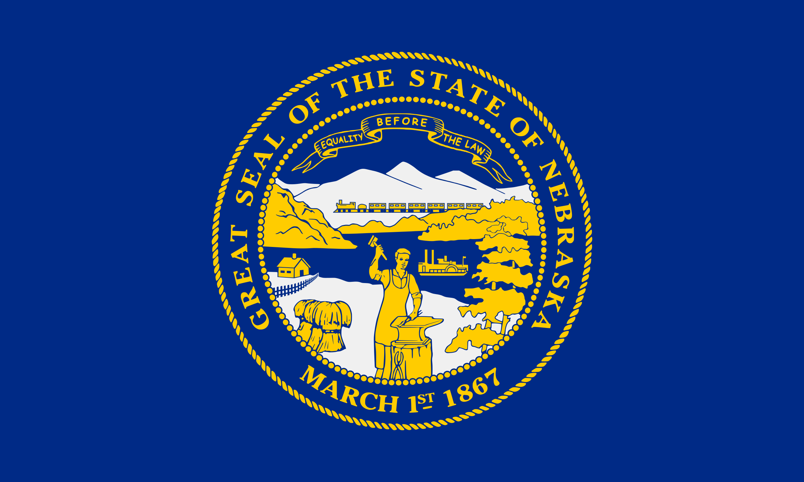the Nebraska state flag