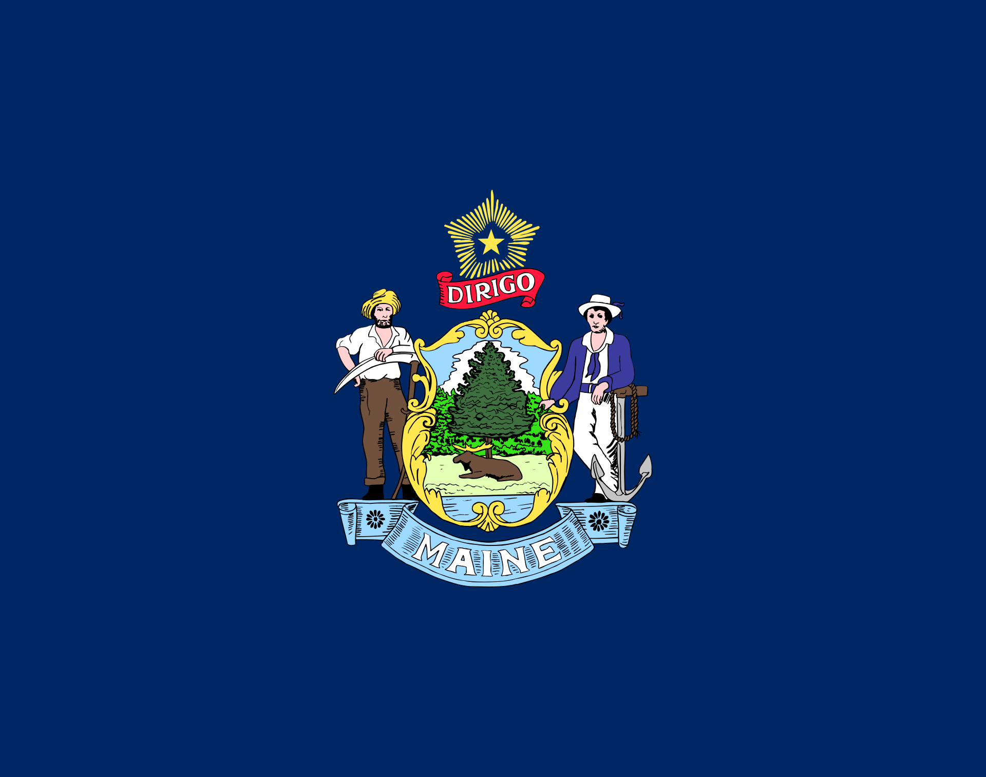 Maine Flags - Action Flag