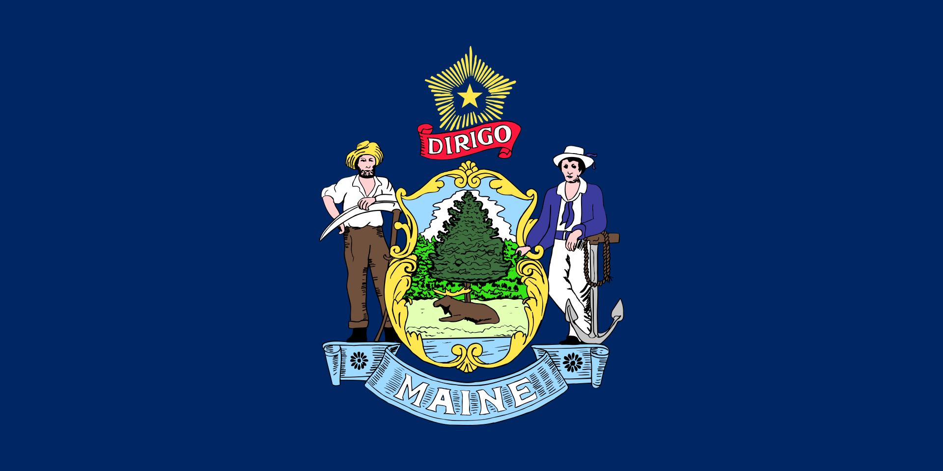 Maine Flags - Action Flag