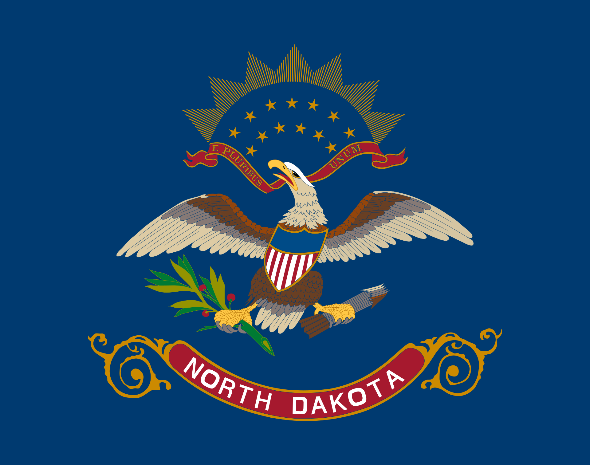 North Dakota Flags - Action Flag