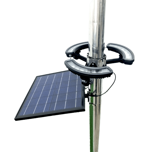 1980lm Solar LED Flag Pole Light - Action Flag