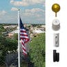 Deluxe Fiberglass Flagpole Ground Set Internal Halyard. Made in the USA