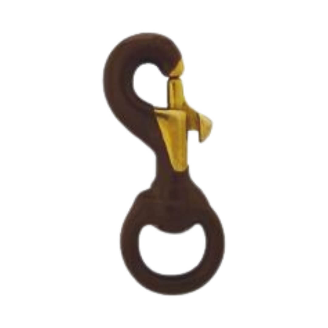 3" Rubber Coated Brass Snap Hook - Action Flag
