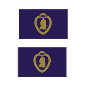 3' x 5' Purple Heart Outdoor flag - Double Sided - Action Flag