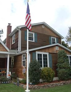 30' Premium Fiberglass Flagpole | External Halyard | Wide Base Diameter - Action Flag