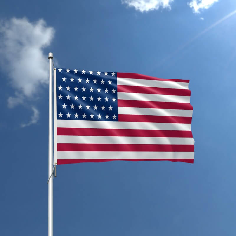 46 Star Historical U.S. Flag Appliqued Stars and Sewn Stripes