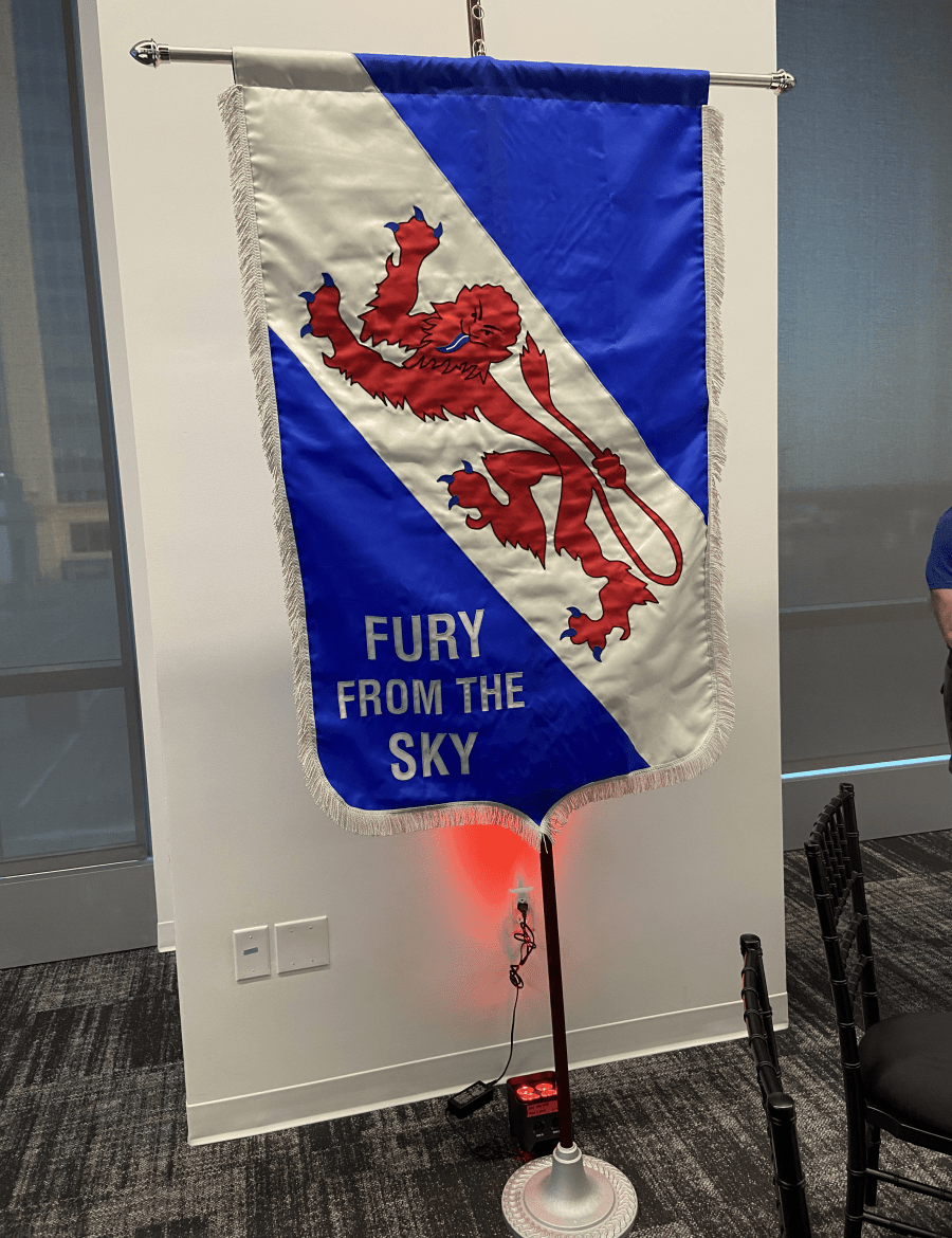 508th Infantry Regiment Coat of Arms Gonfalon – 3' x 5' Sewn Appliqué - Action Flag