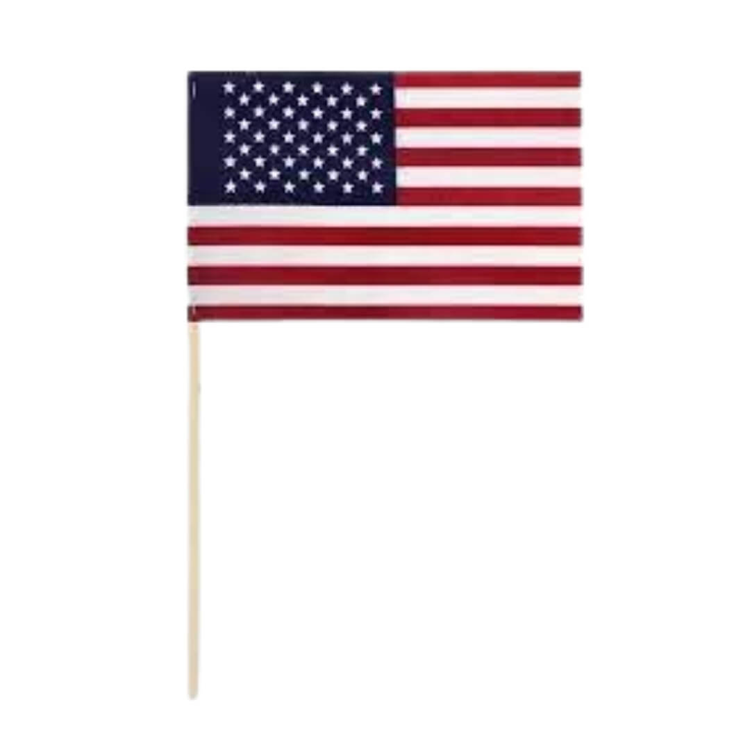  American Veteran Stick Flag Wood Dowel No Tip