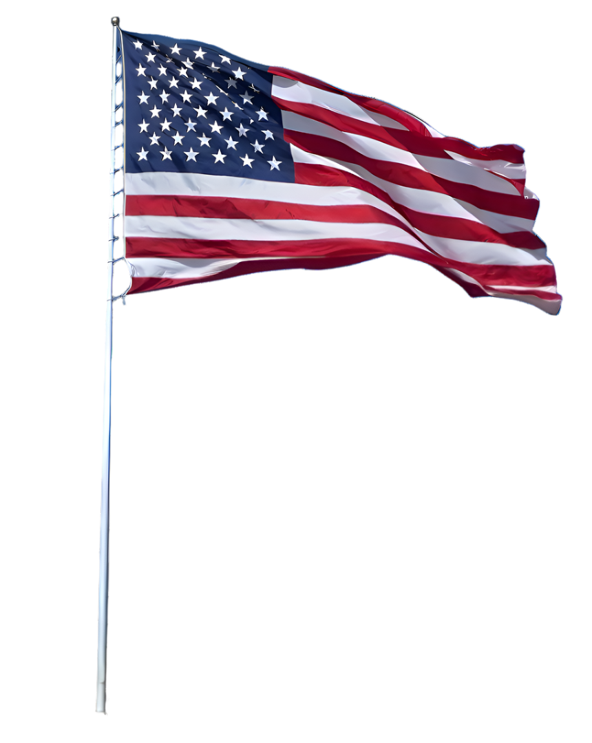 A picture of a 120 ft BigFlag Giant Steel Flagpole with a 50 x 80 ft American Flag