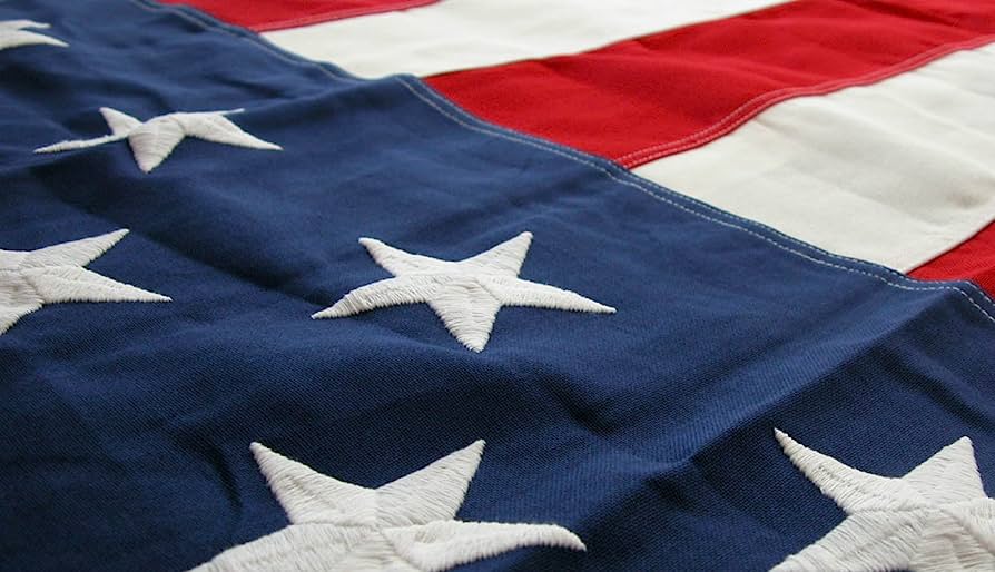 Bandera estadounidense - Bandera de internamiento (ataúd) conmemorativa de algodón ENDURA-TEX de 5'x9'-1/2