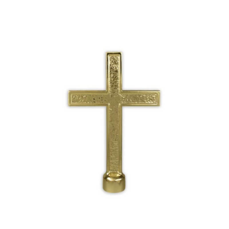 Gold Metal Passion Cross Indoor Flagpole Ornament (NO FERRULE)