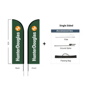 Hunter Douglas Flag Set Pole Kit Double Sided Ground Spike Green