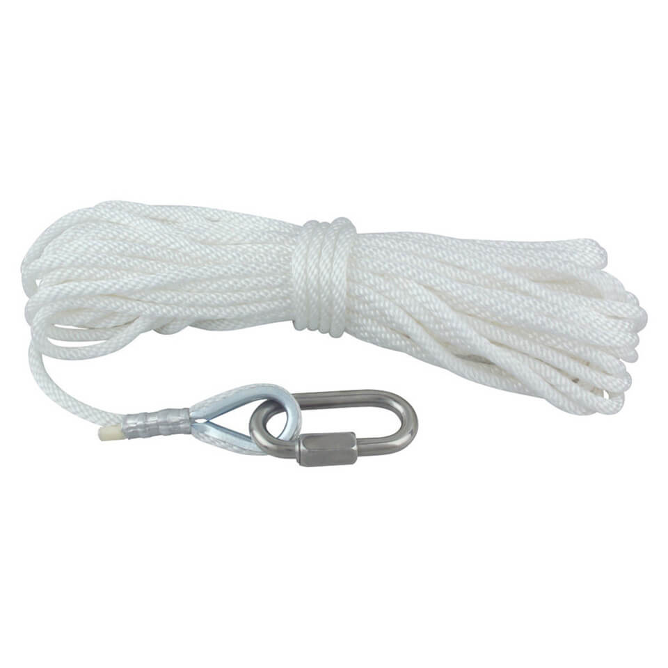 A picture of a White Replacement Halyard Wire-Center Rope Assembly by Action Flag