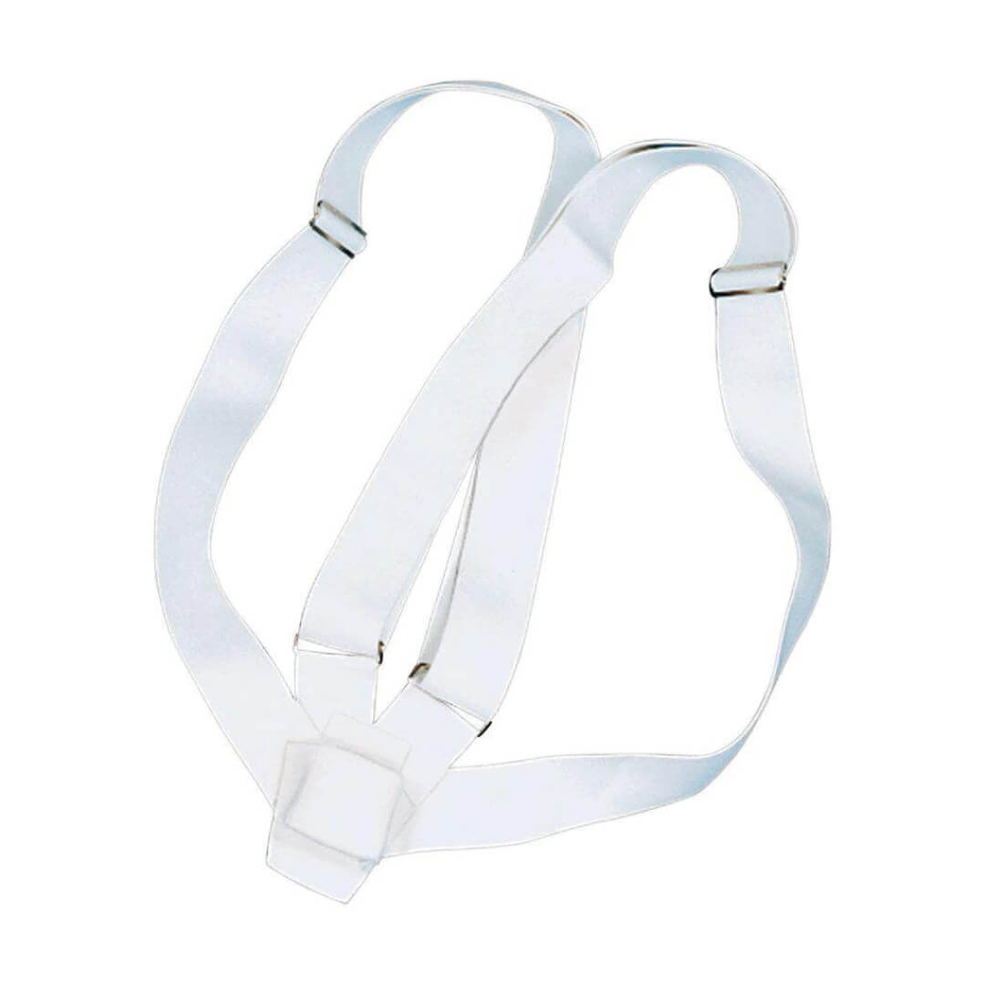 White Double Strap Web Parade Flag Carrying Belt