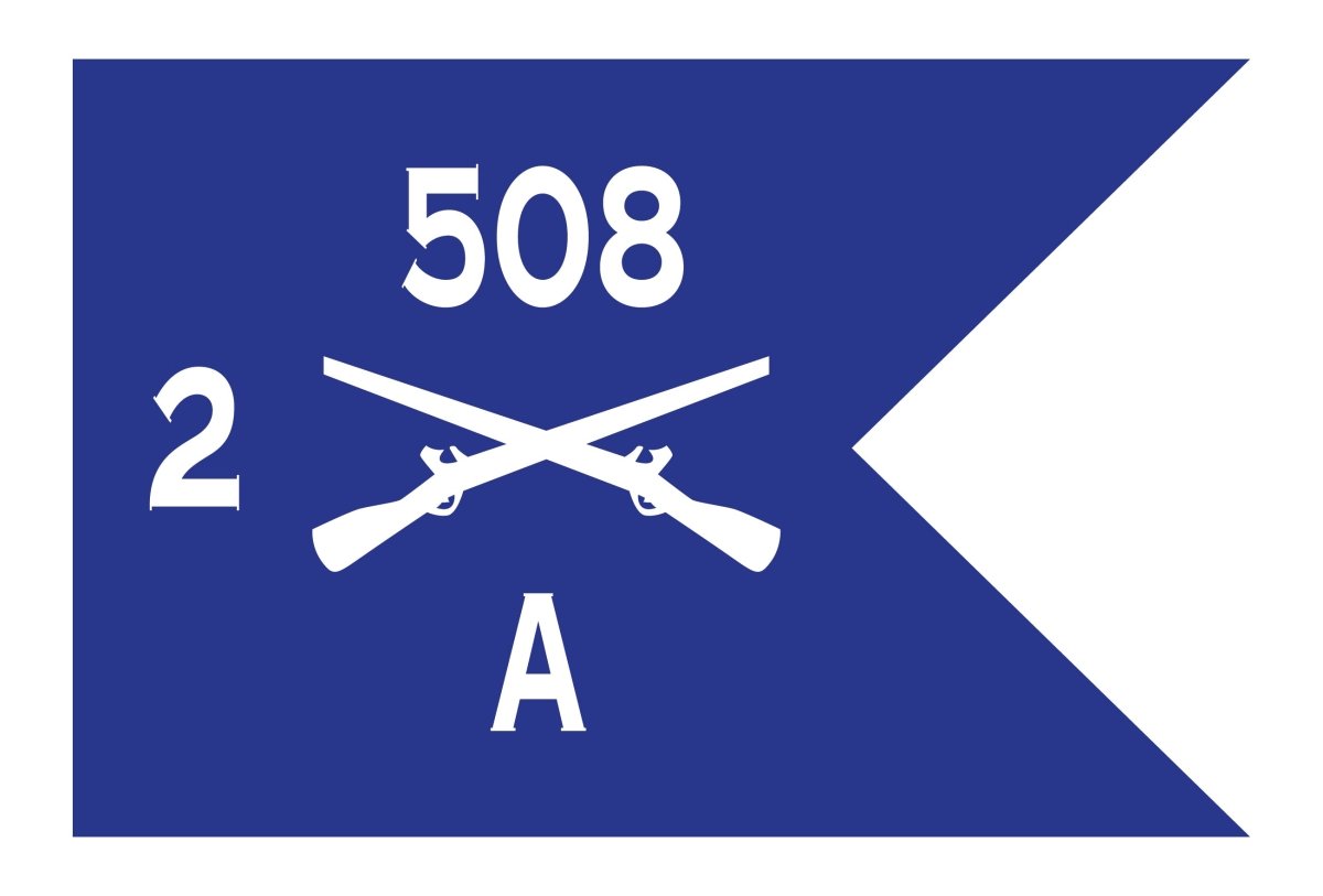 Alpha Company 2 - 508 PIR Guidon Flag – 3' x 5' Outdoor Nylon - Action Flag