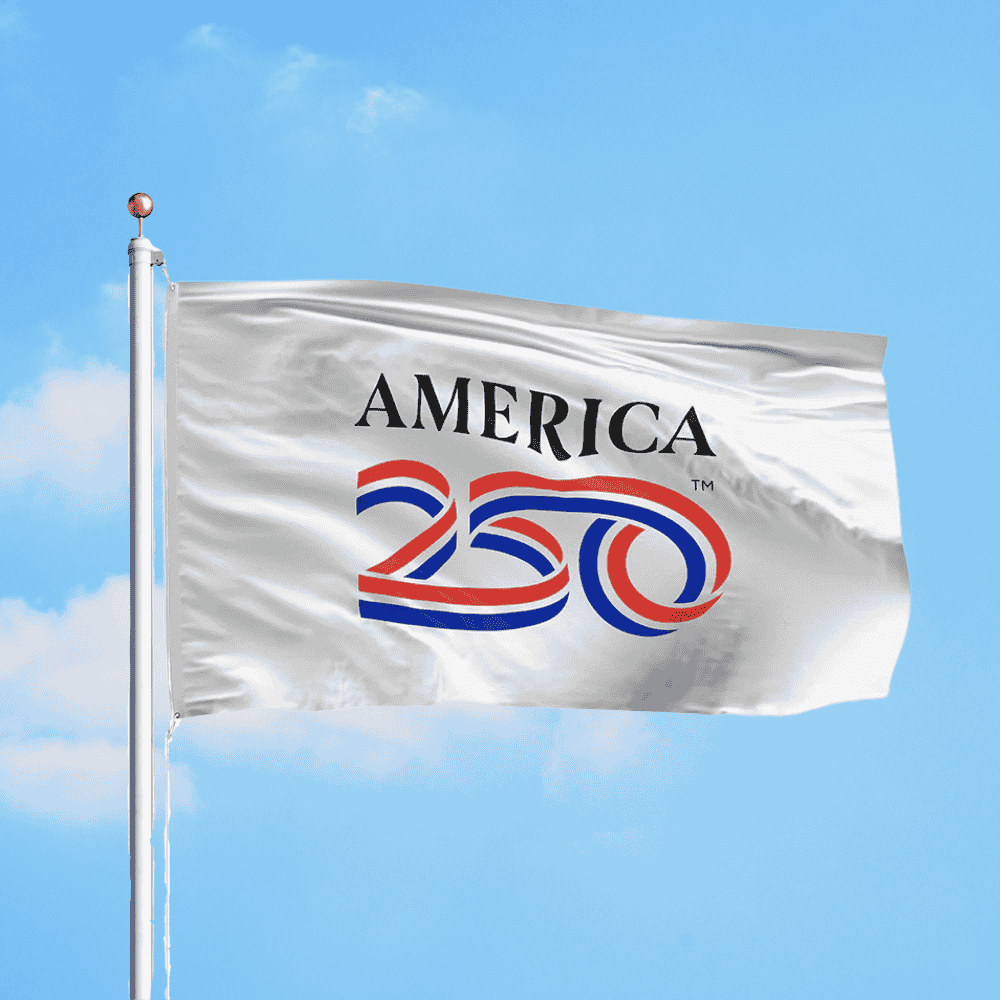 America250™ Flag – Large & Extra Large Sizes (Official U.S. Government - Licensed, Made in USA) - Action Flag