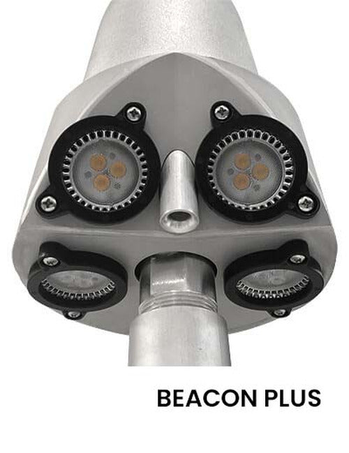 American Beacon PLUS Dual Internal Halyard Flag Pole Light - 572 Lumens - Action Flag