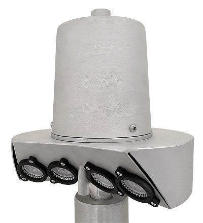 American Beacon Quad Light Internal Halyard Flag Pole Light - Action Flag