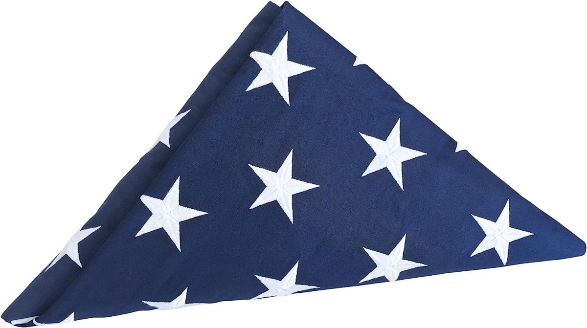 American Flag - 5'x9' - 1/2 ENDURA - TEX Cotton Memorial Internment (Casket) Flag - Action Flag