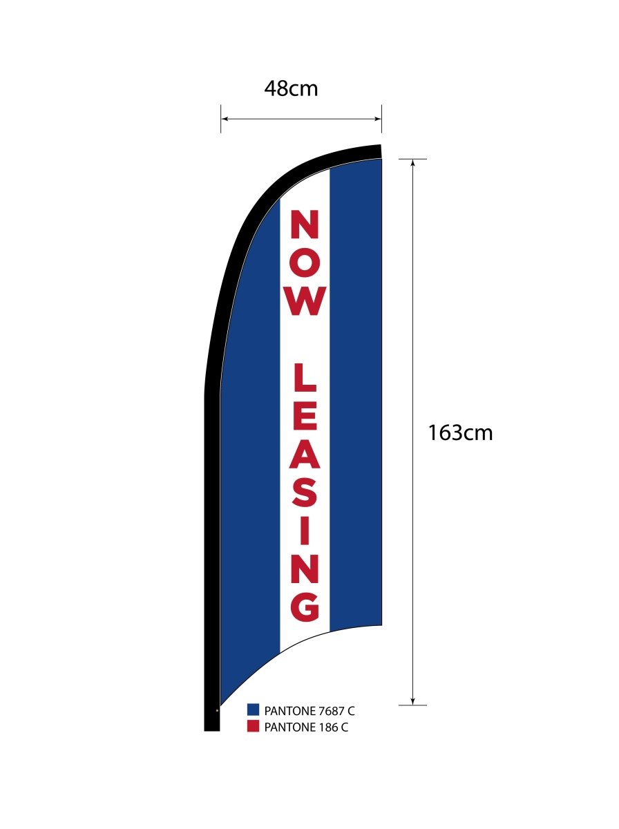 American Residential Group NOW LEASING Blade Flag Set - Action Flag