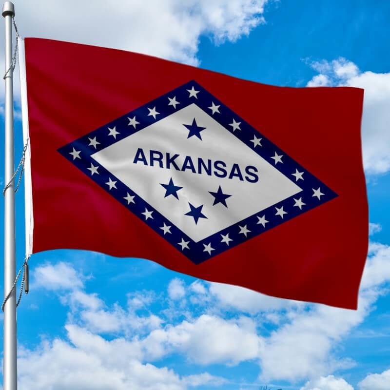 Arkansas Heavy Weight Poly - Max Outdoor Flag - Action Flag