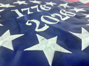 Betsy Ross 250th Anniversary Flag 3x5 ft – Embroidered & Sewn Nylon, 1776 - 2026 USA Made. - Action Flag