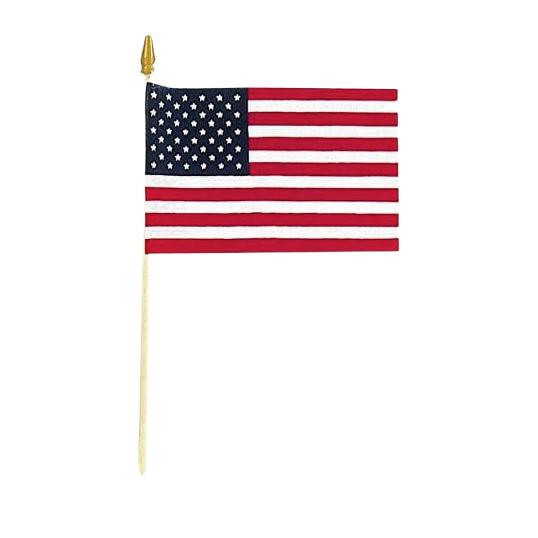 16" x 30" Wood Dowel - Spear Tip - Bundle of 144 Flags MADE IN THE USA - Action Flag