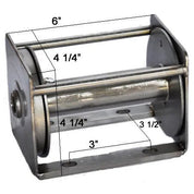 Commercial Manual Flagpole Winch – Heavy - Duty Stainless Steel Hand - Crank (Internal Halyard) - Action Flag