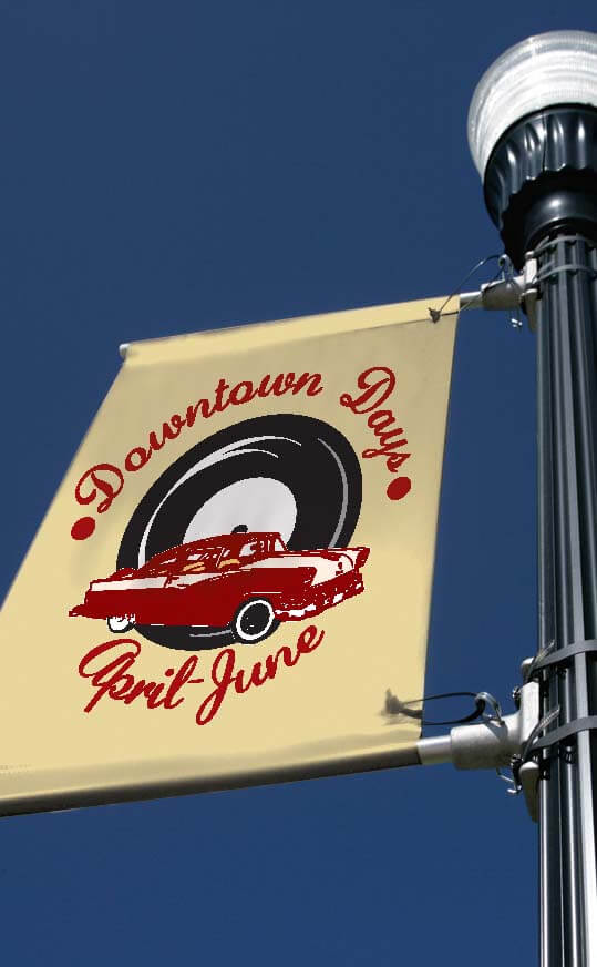 Custom City Street Banners - Durable Double - Sided Avenue Banners - Action Flag