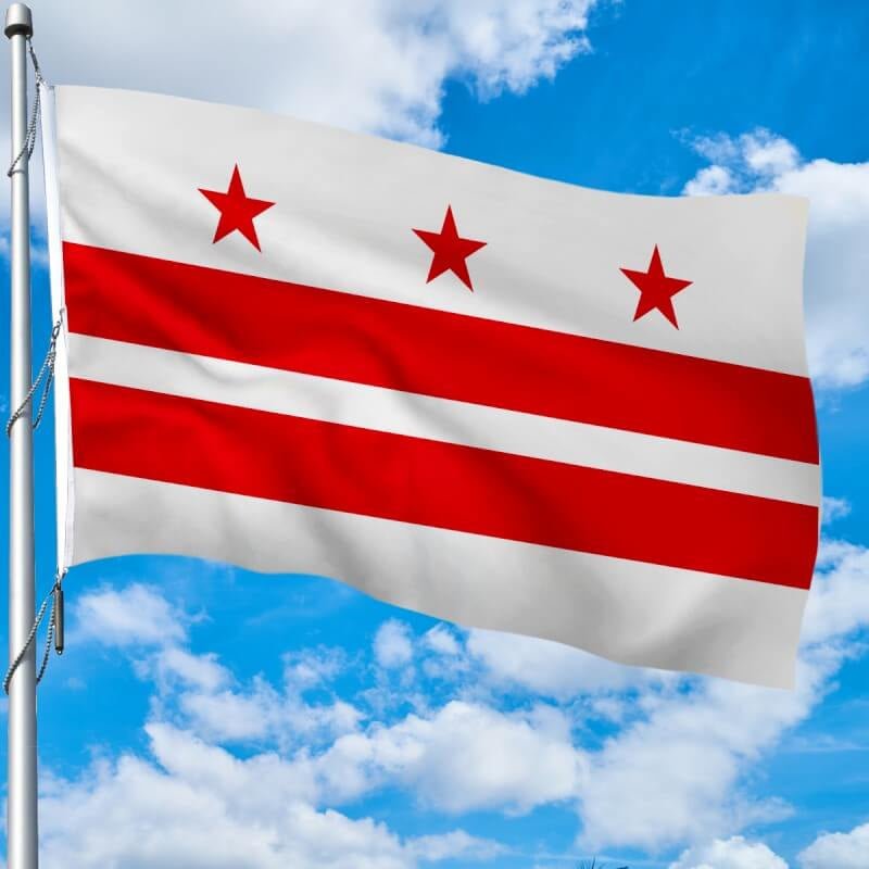 Dist of Columbia (D.C.) Heavy Weight Poly - Max Outdoor Flag - Action Flag
