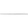 A product picture of a length of white sold braid polyester flagpole halyard cut to length by Action Flag