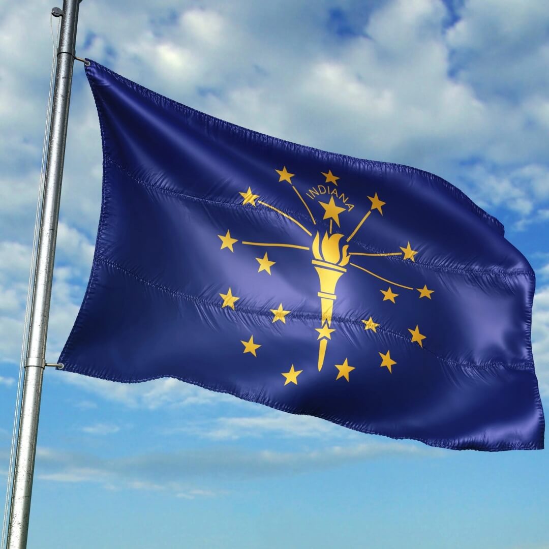Indiana Nylon Outdoor Flag - Action Flag
