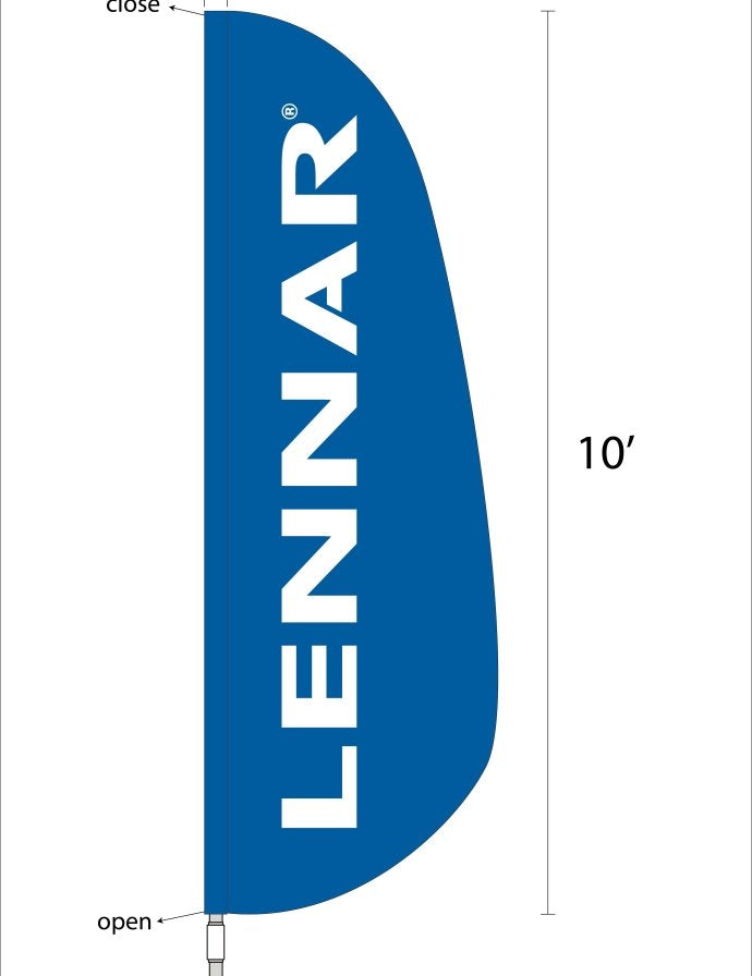  CUSTOM TEXT Feather Flag Set - Action Flag