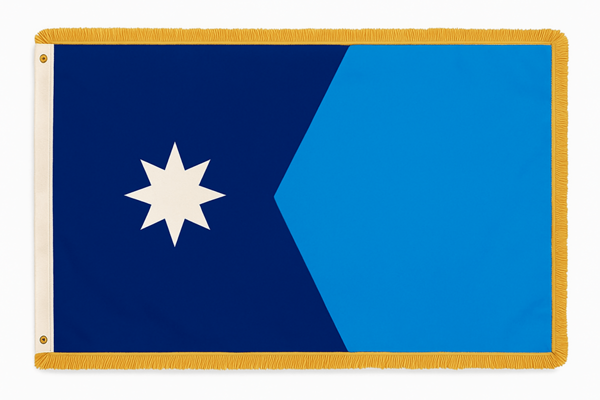 Minnesota Nylon Indoor Flag with Sleeve and Fringe - Action Flag