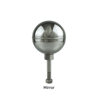 Mirror Stainless Steel Flagpole Finial Ball Ornament - Action Flag