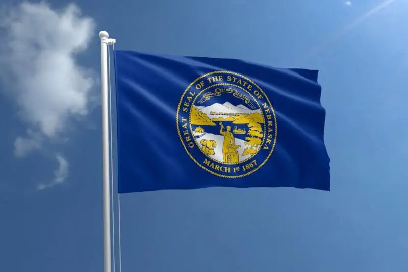 Nebraska Nylon Outdoor Flag - Action Flag