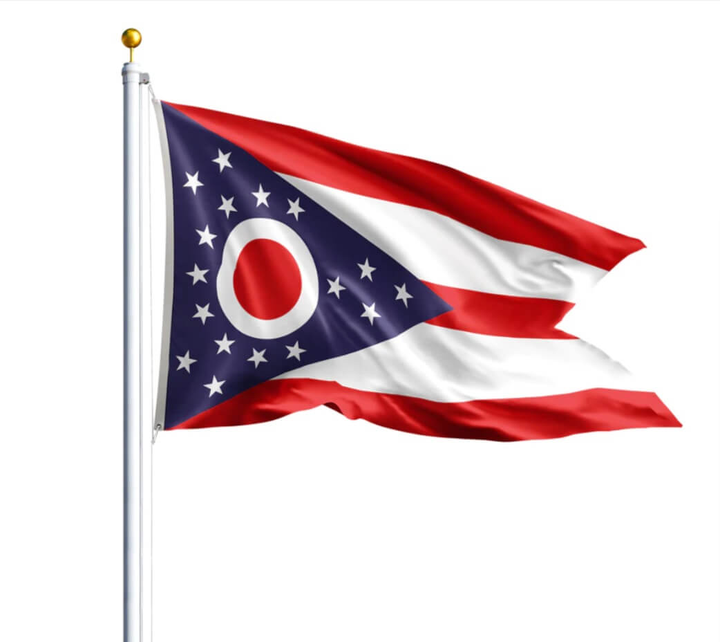 Bandera exterior de nailon de Ohio