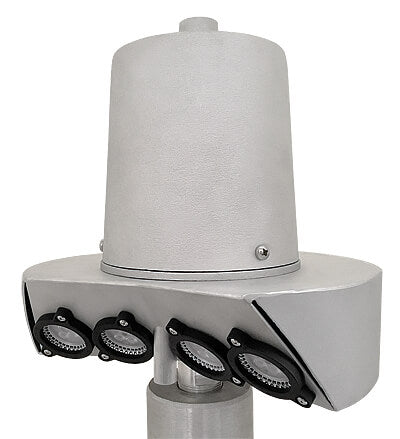 A product picture of a American Beacon Quad Flagpole Light by Concord American Flagpole. Distributed by Action Flag