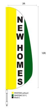 Rausch Coleman Homes NEW HOMES Feather Flag Set - Action Flag