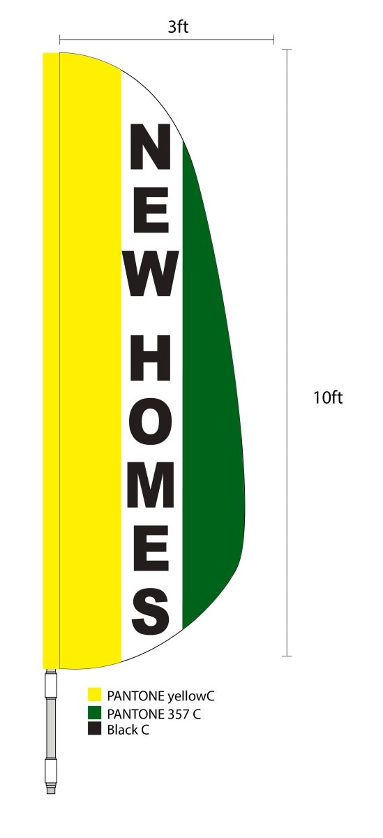 Rausch Coleman Homes NEW HOMES Feather Flag Set - Action Flag